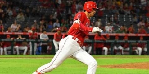 大谷、快足で驚愕の中前二塁打　MLB平均を大幅に上回る秒速8.8Mで二塁陥落