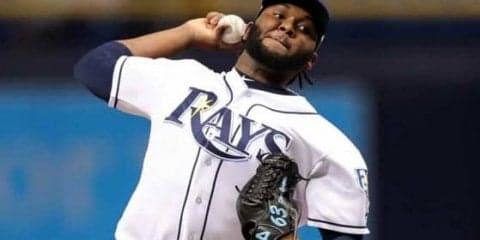 えげつない曲がりを見せるレイズ右腕のスライダー　MLB公式「ノーチャンス」