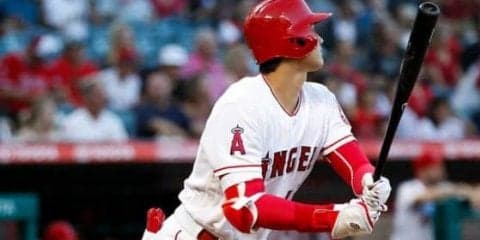 【MLB】大谷翔平、快足トラウトが生還できない175キロ痛烈右前打　今季21度目マルチ記録
