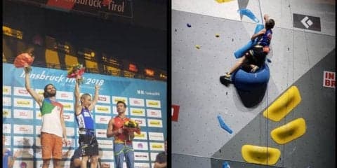 パラクライミング世界選手権視覚障害カテゴリー男子B1、小林幸一郎が金メダル獲得