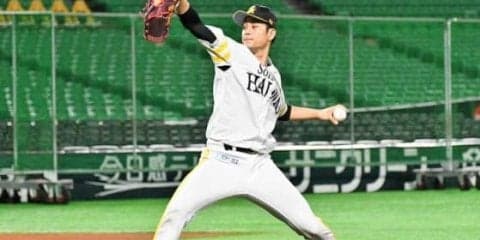 ホークス大竹がマウンドで投球練習で自信「腕が振れて自然と低めにいった」