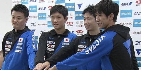 「復興を願いながら、将来的には五輪でメダル」張本智和ら男子ナショナルチームが地元で凱旋合宿
