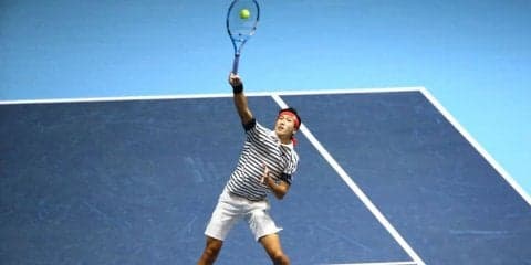 綿貫陽介 ツアー本戦初勝利。2回戦の相手ラオニッチには「勢いでどうにかするしかない」[楽天ジャパンオープン]