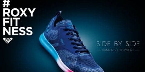 ROXY、パッカブル仕様のランニングシューズ「SIDE BY SIDE」発売
