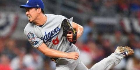 【MLB】前田健太がPO初登板、ヒヤリ大飛球も無失点で2度雄叫び　ド軍は3勝1敗で突破