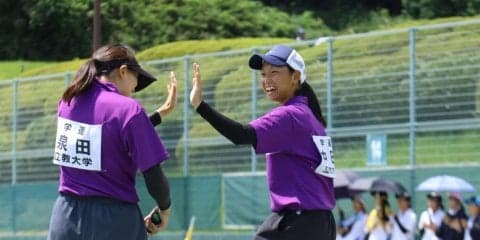【ソフトテニス部女子】『さよなら、“最強の４年生”』　中田依緒里は、主将としてインカレを「楽しんだ」。
