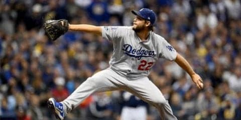 【MLB】ド軍カーショー、リーグ優勝決定S初戦で4回途中5失点KO　投手に被弾で呆然