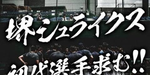 プロ野球独立リーグ「堺シュライクス」が新入団選手募集のトライアウトを実施