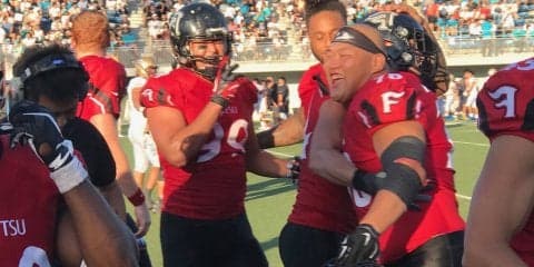 富士通5連勝オービックに逆転勝利