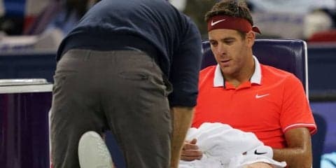 デル ポトロの怪我は右膝蓋骨の骨折と判明。「Nitto ATPファイナルズ」欠場の可能性も。