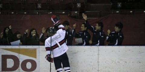 【アイスホッケー】４６年振りの快挙！全勝首位の早大に逆転勝利で４連勝をマーク　平成３０年度関東大学アイスホッケーリーグ戦第８節ｖｓ早稲田大