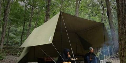 自由に設営できるテント兼タープ「ヌノイチ」発売