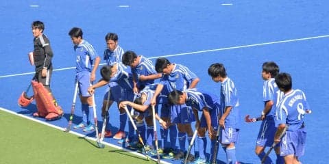 【陸上ホッケー部男子】　前半で粘りを見せるも後半失速で敗北