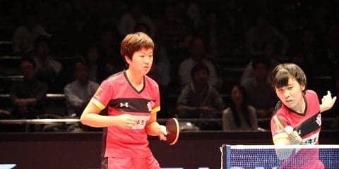 【卓球・Tリーグ】女子開幕戦は平野美宇・常晨晨の国際ペアが快勝　チームに勢い＜女子開幕戦・1番ダブルス＞