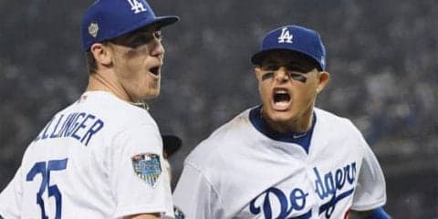 【MLB】ド軍ベリンジャーが強肩発動！　失点危機に中堅から本塁レーザー送球で同点死守