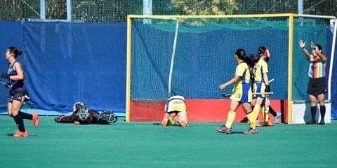 【陸上ホッケー部女子】 今春引き分けた天理大に０－４で完敗