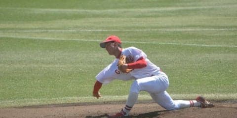 長いリーチがしなる長身サブマリン　若山蒼人（中部学院大）