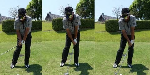 高見和宏「通常のアプローチ同様、スクエアに構えて、ロフト通りにボールを打ち出す」　バンカー越えのアプローチ攻略法②