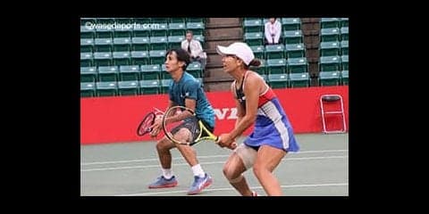 遠かったあと１点・・・島袋は混合ダブルスで２位に終わる