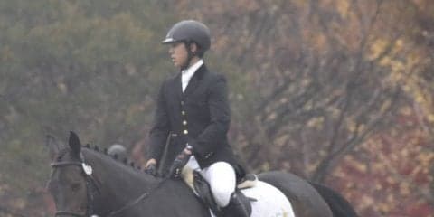 【馬術部】 あすに向け、馬場馬術競技で健闘