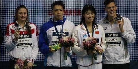 矢島　200バタで２位入賞／Ｗ杯東京大会2018