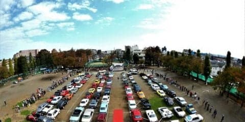 11台のクラシックカーが甲州街道を下る…グランドツアー110周年、国立HISTORICA G.P.2018