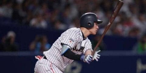 【日米野球】侍ジャパンが8回に逆転　甲斐の二塁打で上林が一塁から激走生還