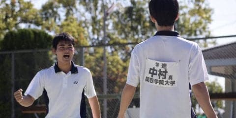 【ソフトテニス部男子】　３勝２敗の３位で終幕