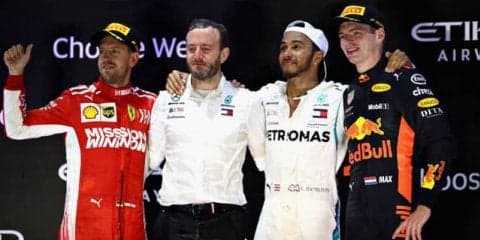 【F1 アブダビGP】全21戦の締めくくりは、王者ハミルトンが今季11勝目