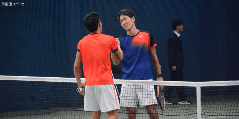 【テニス（男子）】今村が慶大対決を制し、シングルス決勝に進出！　全日本学生室内テニス選手権大会