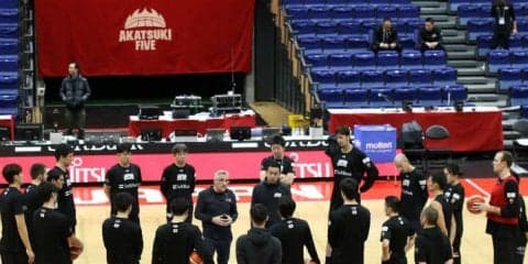 男子日本代表が前日練習、カザフスタン戦は3ポイントシュートとリバウンドに注意