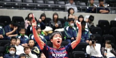 【卓球】”守護神” 鹿屋がリコーに今年3つ目のタイトルをもたらす＜内閣総理大臣杯 日本リーグプレーオフ2018男子＞