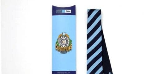 川崎フロンターレJ1リーグ連覇記念限定ネクタイ、200本限定で発売