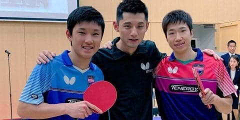 張本×水谷×張継科 豪華メンバーが登場！／卓球・タマス本社完成披露パーティー