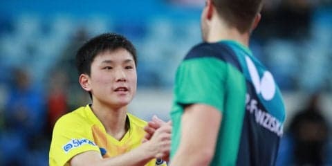 【卓球】張本智和が初戦快勝　14日、表彰台かけて韓国選手と＜ワールドツアー・グランドファイナル＞