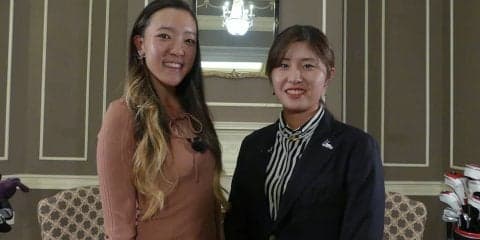 目指すは活躍していつかあの番組に！　LPGA90期生同士のエイミー・コガと大里桃子のラウンジトーク