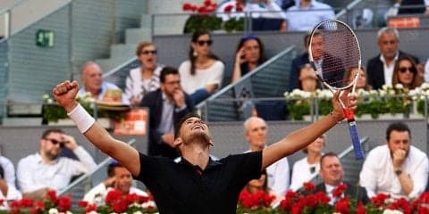 ティームがトリックショットをSNSで公開。見事なフットワークを見せる