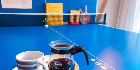 【卓球・現地ルポ#韓国編】おしゃれカフェに置かれた卓球台  その意外な理由とは