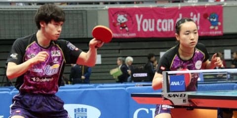 【卓球】連覇狙う森薗・伊藤ペア　圧巻の台上テクで初戦完勝＜全日本卓球2019＞
