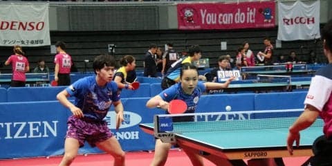 “前陣死守”の森薗・伊藤組　無傷の準々決勝進出＜全日本卓球2019・混合複＞