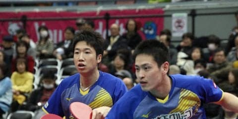 【卓球】水谷が守り、大島が攻める　前年度王者が見事なコンビネーションでベスト8＜全日本卓球2019・男子複＞