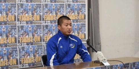 【アメリカンフットボール部】 西日本代表校決定戦前合同記者会見が行われる