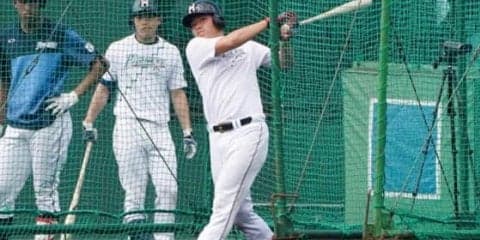 日ハムのドラ2野村佑希、130M超特大場外弾　10M防球ネット超えて駐車場へ…