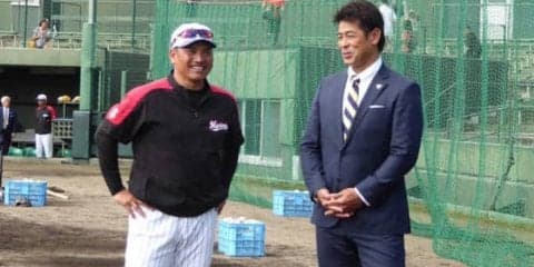 侍J稲葉監督がロッテ石垣キャンプ訪問　ドラ1藤原に期待「将来性を感じる」