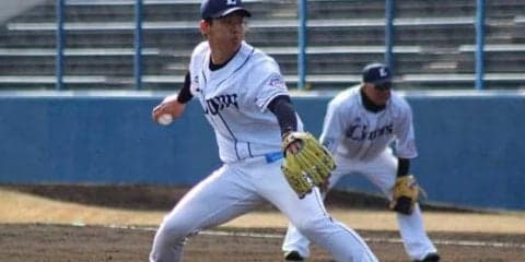 西武ドラ4粟津がシート打撃初登板　2奪三振のカットに手応え「あんなに三振を」