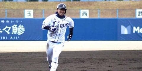 西武外崎が順調調整！　シート打撃でチーム1号＆アップルパンチも笑顔で披露