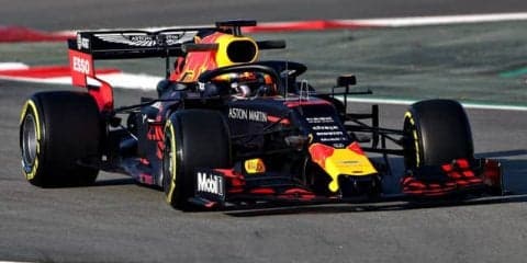 【F1】ホンダ製パワーユニット搭載のレッドブルRB15、チーム伝統のカラーリングを纏い合同テストに参加
