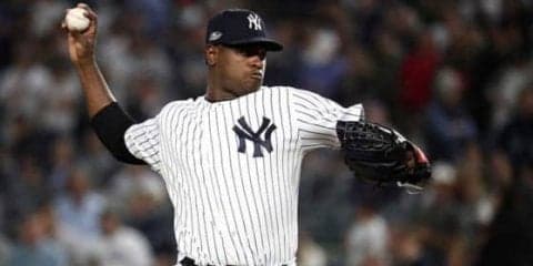 【MLB】セベリーノの投球を捕手サンチェスの真横で撮影…贅沢動画は「なんて美しい光景」