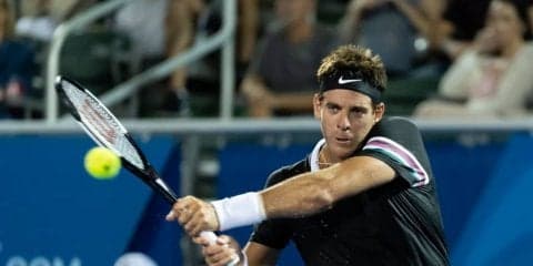 デル ポトロ 盤石のプレーでベスト8入り。前週ツアー初優勝の若手にストレート勝利[ATP250 デルレイビーチ]
