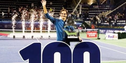 フェデラー優勝で通算100タイトル達成。チチパスをストレートで撃破し全豪OPのリベンジを果たす[ATP500 ドバイ]